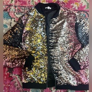 Sequin Bomber Jacket